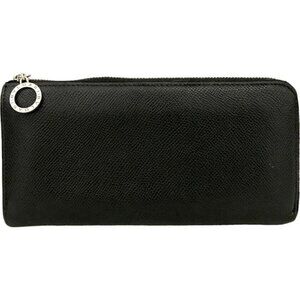 989156Z Bvlgari Wallet Long Black Leather